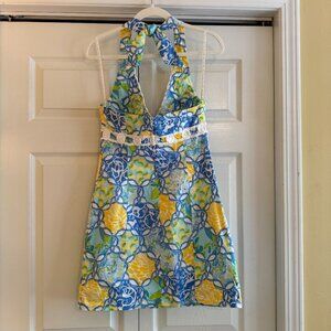 Lilly Pulitzer Floral Halter Dress - Vintage